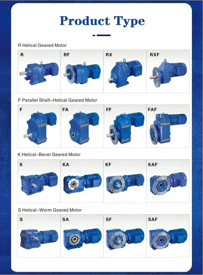 Saf58 Flange Mounted Helical Worm Gearmotor with Hollow Shaft